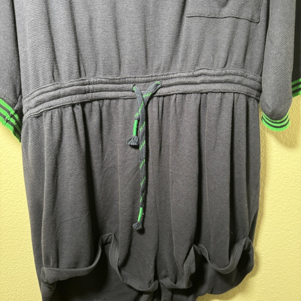 Anthropologie Navy Star Pocket Drawstring Waffle Knit Romper One Piece XL NWT - Picture 10 of 15